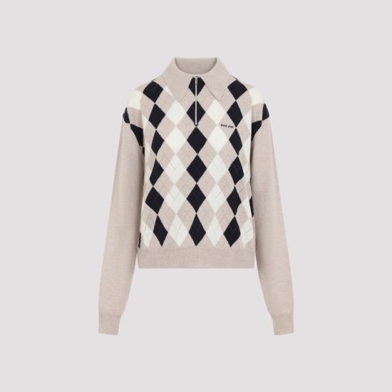 26FW 미우미우 스웨터 MML08BSOOO6033 F0006 NUDE NEUTRALS - MIU MIU