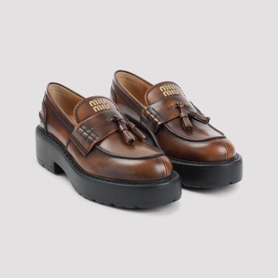 26FW 미우미우 로퍼 5D743EF0553KY8 F0038 BROWN - MIU MIU