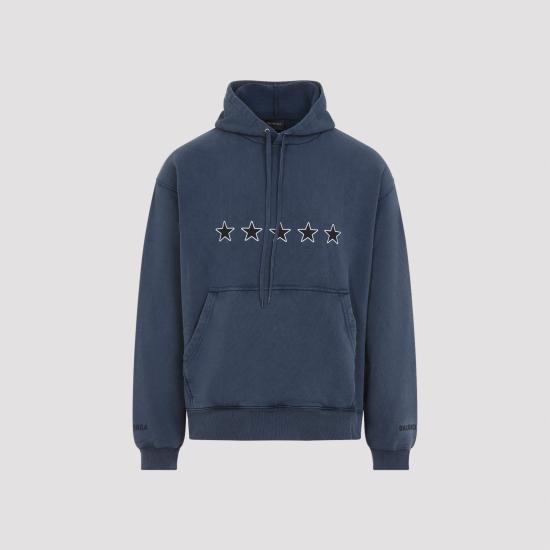 26SS 발렌시아가 후드 티셔츠 858143TTVL5 8806 BLUE - BALENCIAGA
