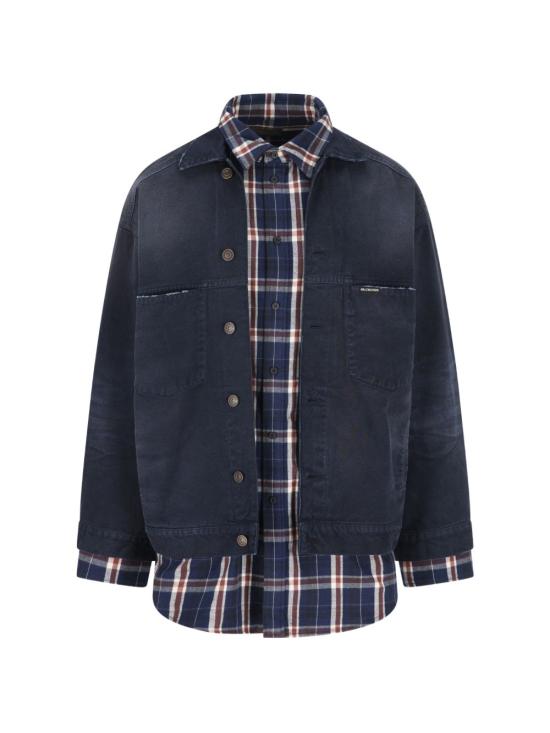 26SS 발렌시아가 패치드 셔츠 재킷 857174TTW64 8074 BLUE