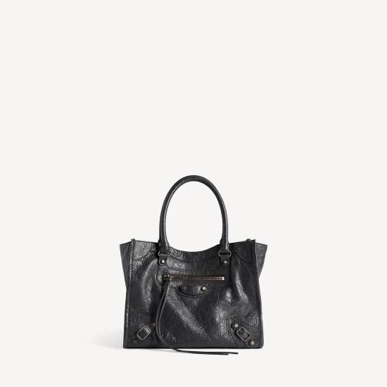 26FW 발렌시아가 르 시티 토트백 8526082ABEK 1000 BLACK