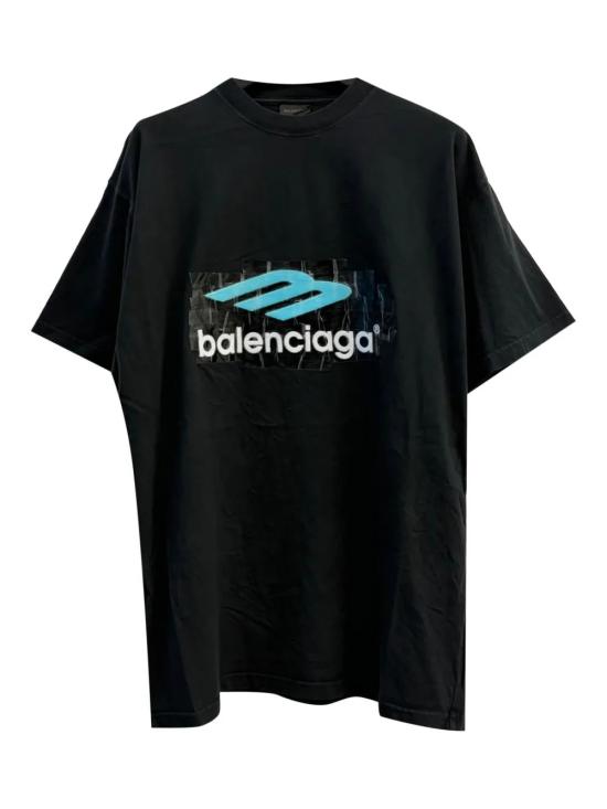 26SS 발렌시아가 로고 오버사이즈 코튼 티셔츠 850345TTVT4 3363 BLACK
