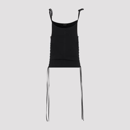 26SS 발렌시아가 민소매 티셔츠 857301TQP13 1000 BLACK - BALENCIAGA