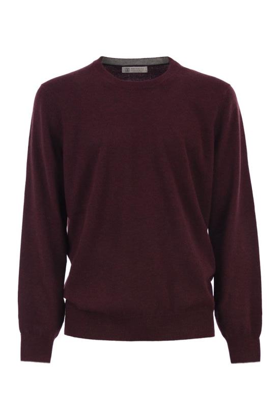 26FW 브루넬로 쿠치넬리 캐시미어 니트 M2200100 CNU36 BURGUNDY