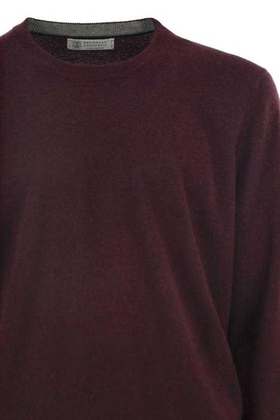 26FW 브루넬로 쿠치넬리 캐시미어 니트 M2200100 CNU36 BURGUNDY - BRUNELLO CUCINELLI