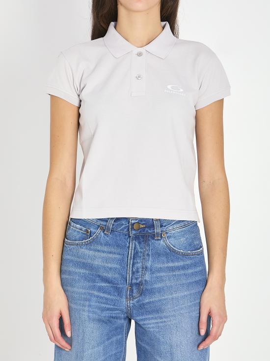26SS 발렌시아가 폴로 티셔츠 858098TTVT8 9060 WHITE