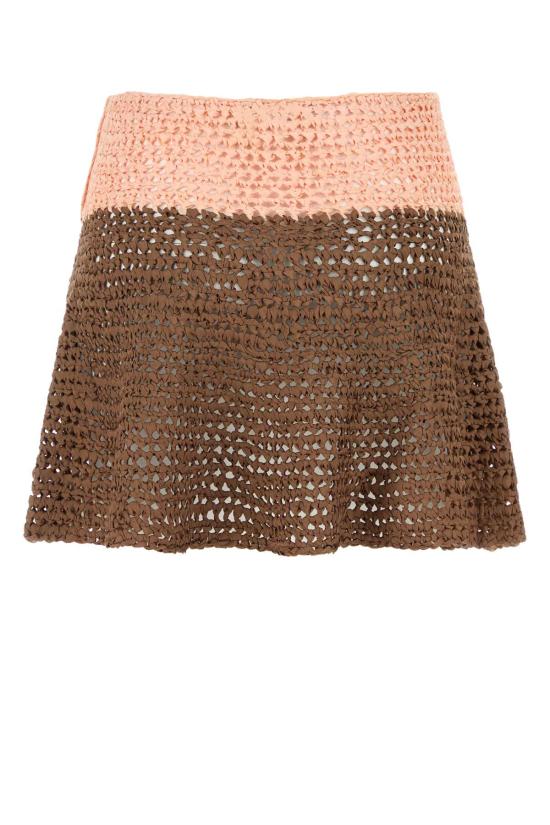  로에베 숏 스커트 S616Y1LK04 BEIGEBROWN MULTICOLOURED - LOEWE