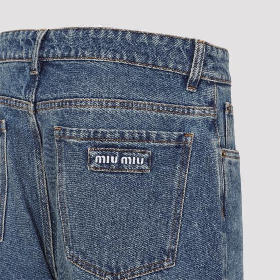 26FW 미우미우 스트레이트 팬츠 GWP607SOOO192U F0008 BLUE - MIU MIU