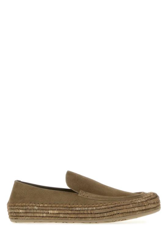 26SS 로에베 리오 스웨이드 라피아 로퍼 M616290X15 STONEGREY BEIGE O TAN