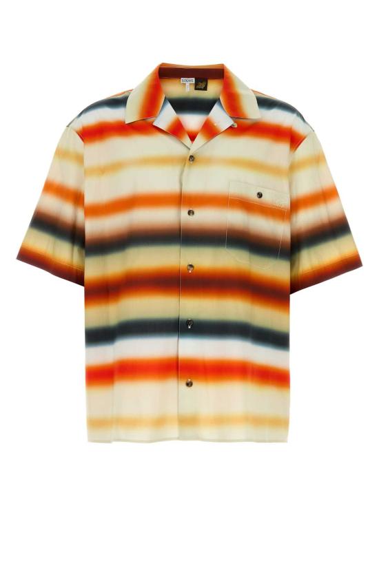 26SS 로에베 긴팔 셔츠 H616Y05XA7 ORANGEMULTICOLOR STRIPPED