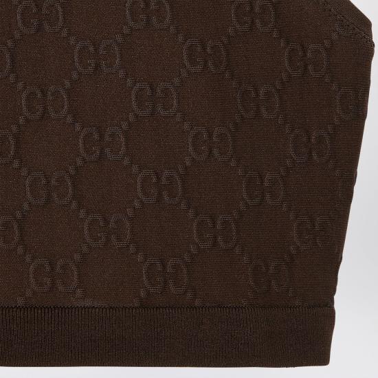 26SS 구찌 GG 저지 자카드 탑 865010XUAO2 2533 BROWN - GUCCI