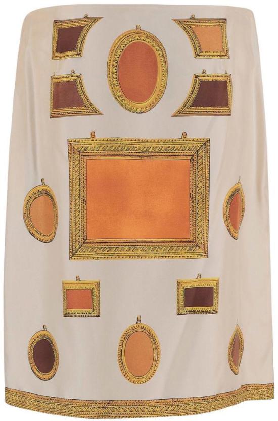 26SS 베르사체 미디 스커트 10246901A179515K920 WHITE - VERSACE