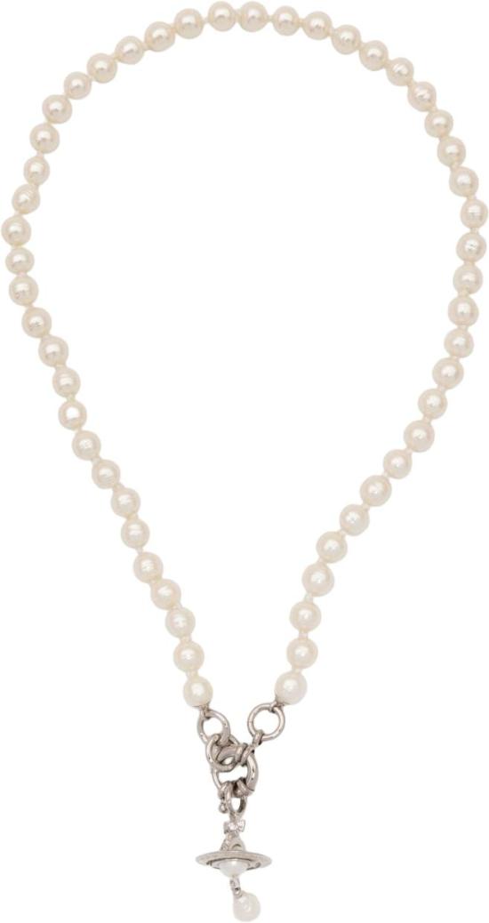 26SS 비비안웨스트우드 알렉사 펄 목걸이 63010111P226 WHITE