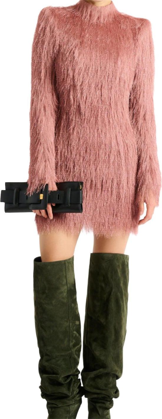26FW 발망 숏 원피스 HF1R8975XM060EZ PINK - BALMAIN