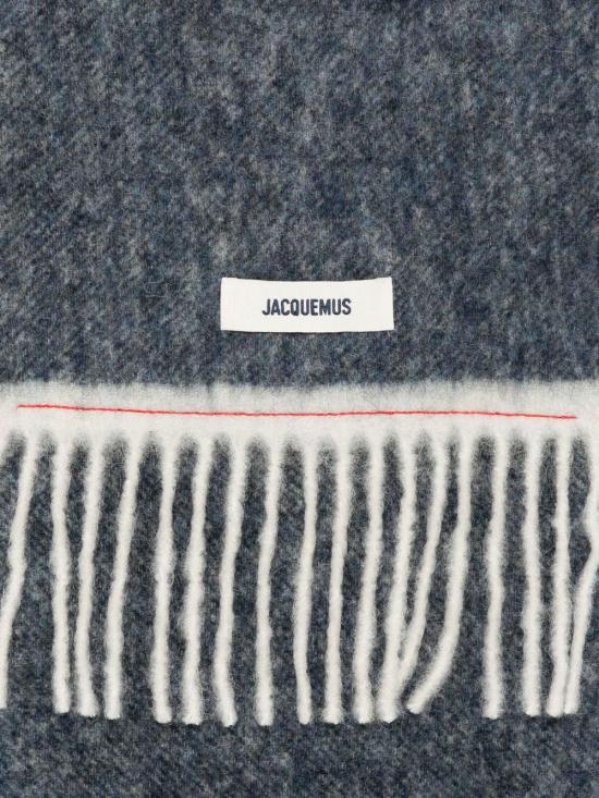 25FW 자크뮈스 프린지 울 스카프 ACU00572BOT40323FU NAVY - JACQUEMUS