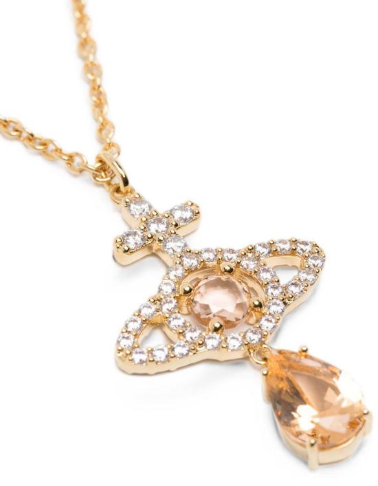 26SS 비비안웨스트우드 ORB 크리스탈 목걸이 630203IBRA05 GOLD - VIVIENNE WESTWOOD