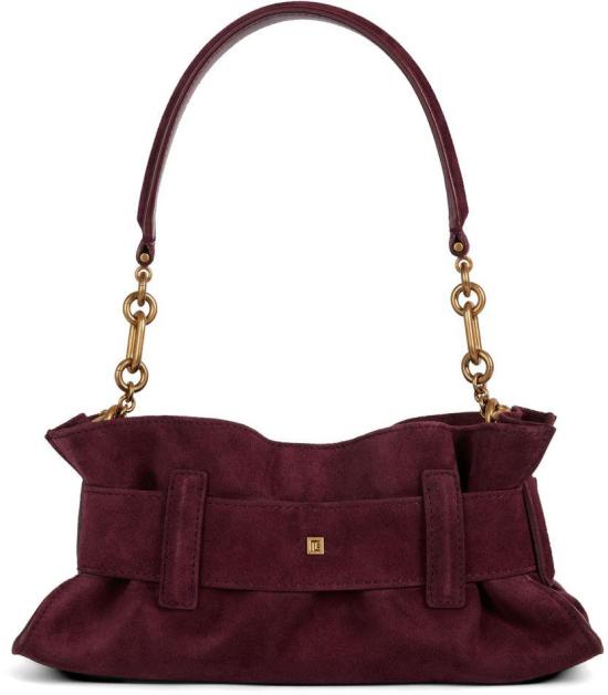 26FW 발망 숄더백 HN1AE994LSDD3GN MAROON - BALMAIN