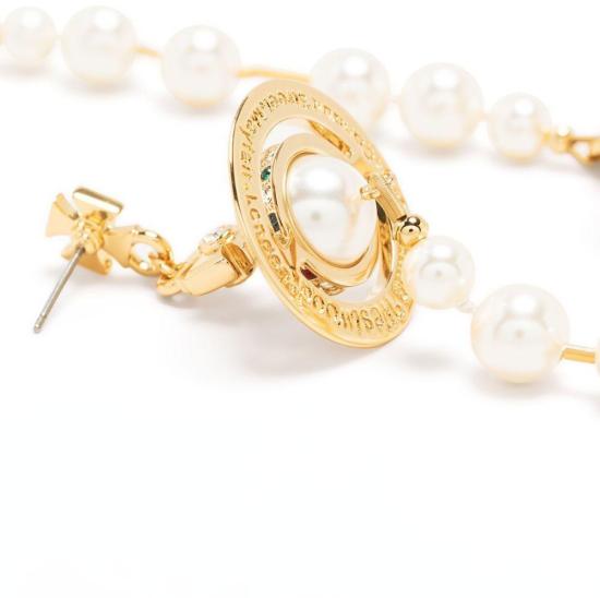 26SS 비비안웨스트우드 브로큰 펄 드롭 귀걸이 62030002R118 GOLD - VIVIENNE WESTWOOD