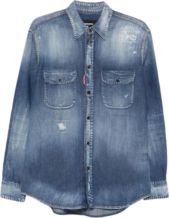 26SS 디스퀘어드2 셔츠 S71DM0834S30341470 BLUE