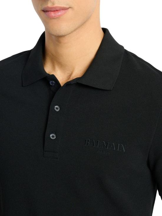 26FW 발망 폴로 티셔츠 HH1GB045KK240PA BLACK - BALMAIN
