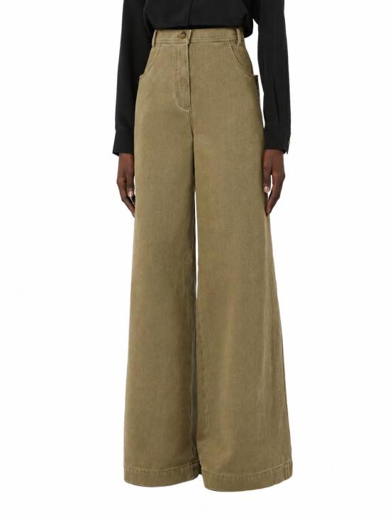 26FW 막스마라 스트레이트 팬츠 2621136081MXMALAMARO 002 VERDE KAKI - MAX MARA