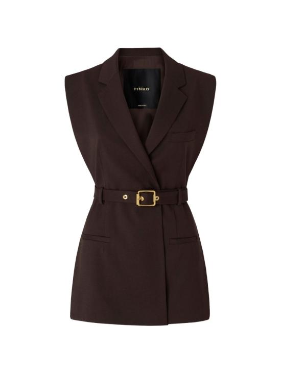 26FW 핑코 베스트 107727NURAQUS A3MSM04 MARRONE