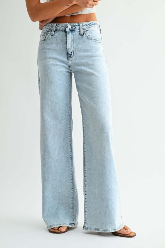  저스트 블랙 데님 스트레이트 팬츠 BP435J CREAM - JUST BLACK DENIM