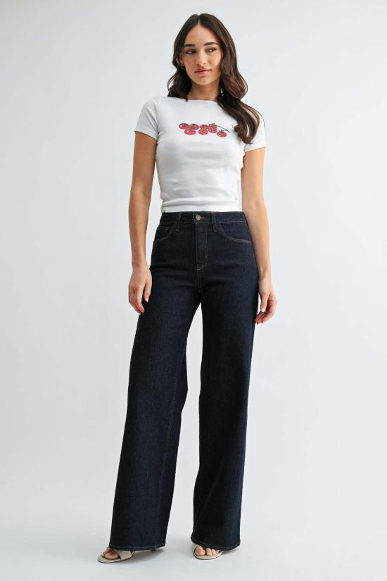  저스트 블랙 데님 스트레이트 팬츠 BP435J CREAM - JUST BLACK DENIM