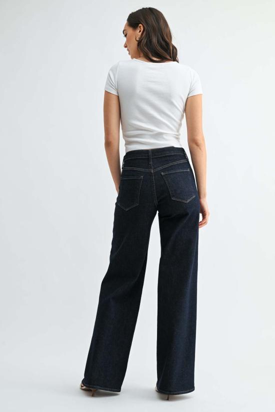  저스트 블랙 데님 스트레이트 팬츠 BP435J CREAM - JUST BLACK DENIM