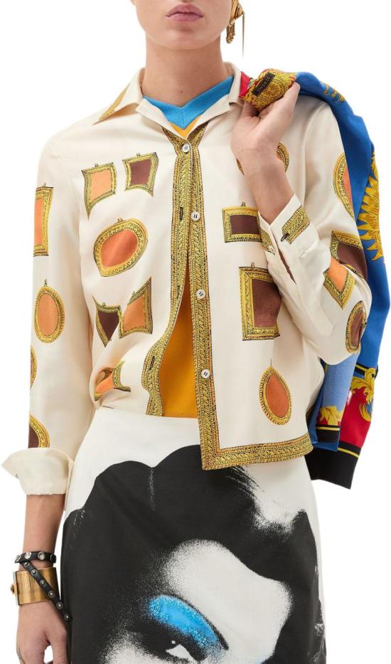26SS 베르사체 블라우스 10242311A179515K920 WHITE - VERSACE
