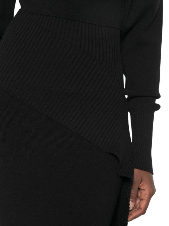 26FW 랑방 미디 원피스 RWDR0040K065H2510 BLACK - LANVIN