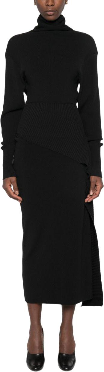 26FW 랑방 미디 원피스 RWDR0040K065H2510 BLACK - LANVIN