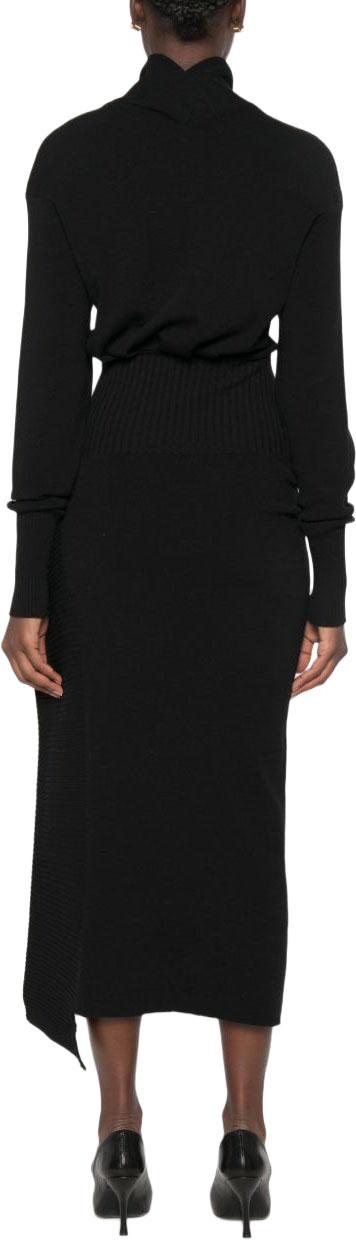 26FW 랑방 미디 원피스 RWDR0040K065H2510 BLACK - LANVIN
