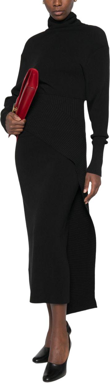 26FW 랑방 미디 원피스 RWDR0040K065H2510 BLACK - LANVIN
