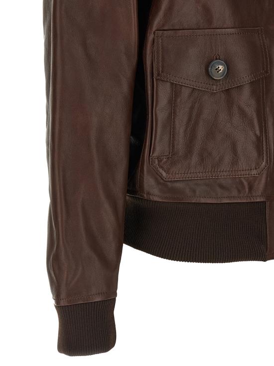 26FW 아페쎄 가죽 자켓 PXCDGF32052CAA Brown - A.P.C.