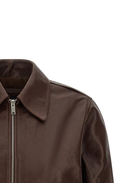 26FW 아페쎄 가죽 자켓 PXCDGF32052CAA Brown - A.P.C.