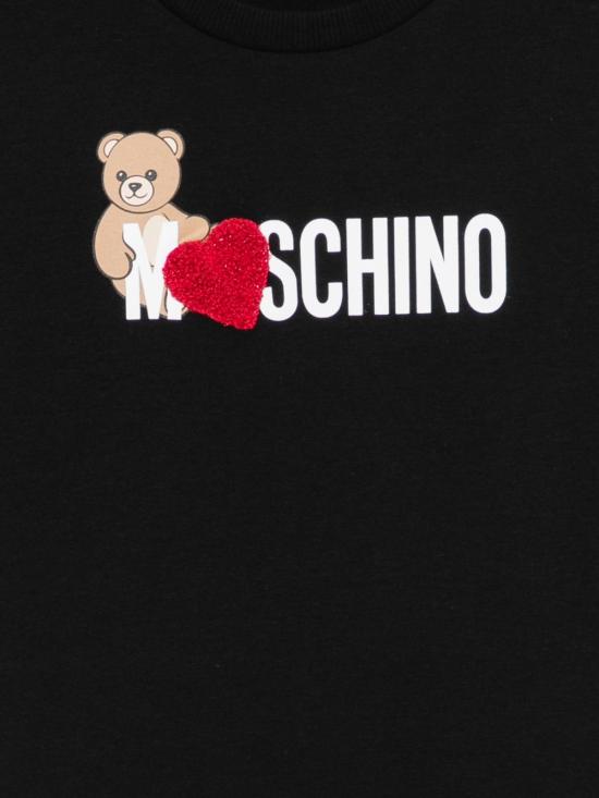 26FW [키즈] 모스키노 티셔츠 H1M060 LBA1160100 NERO - MOSCHINO