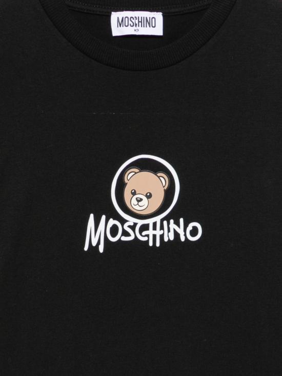 26FW [키즈] 모스키노 티셔츠 HMM05W LAA3460100 NERO - MOSCHINO