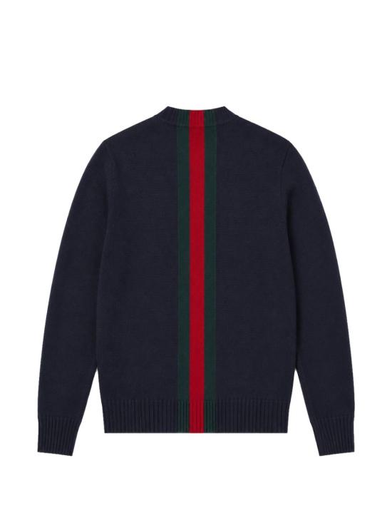 26FW 구찌 웹 스트라이프 울 스웨터 웹 스트라이프 울 스웨터 867433 XKFKT4154 - GUCCI