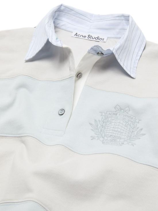 26FW 아크네 스튜디오 스트라이프 폴로 스웨트셔츠 AI0190 AYG LIGHT BLUE - ACNE STUDIOS