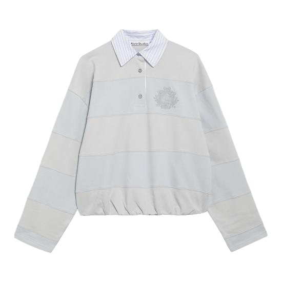 26FW 아크네 스튜디오 스트라이프 폴로 스웨트셔츠 AI0190 AYG LIGHT BLUE