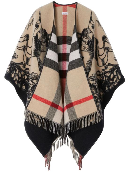 26FW 버버리 EKD 리버시블 체크 울 케이프 8074875 A7026 BEIGE