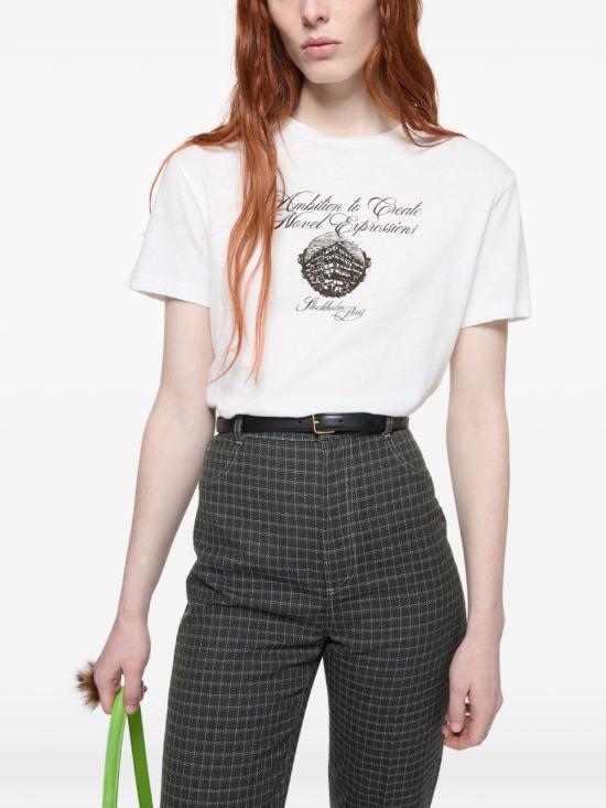 26FW 아크네 스튜디오 반팔 티셔츠 AL0552 183 WHITE - ACNE STUDIOS