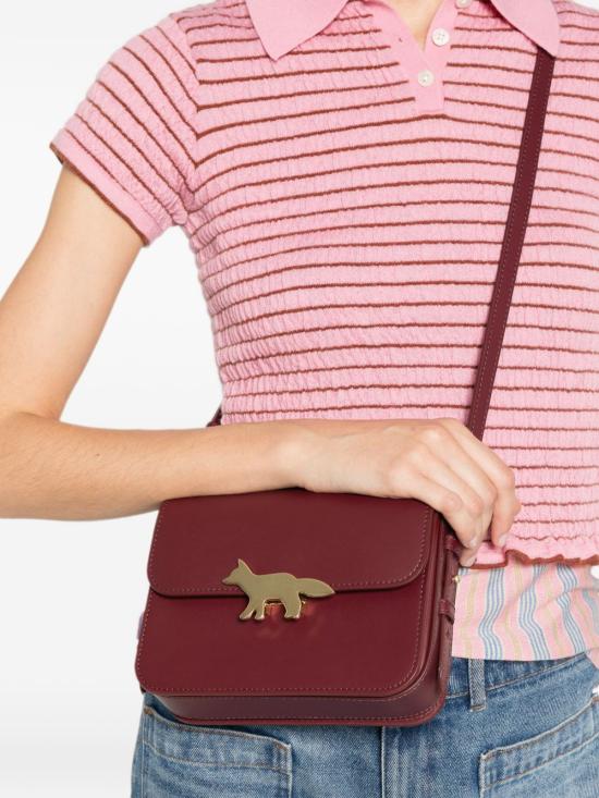 26FW 메종키츠네 숄더백 QU05170 LR0001P594 BORDEAUX - MAISON KITSUNE