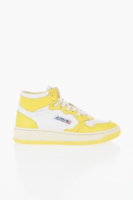  오트리 메달리스트 미드 레더 스니커즈 AUMW 0 WB23 27 Yellow - AUTRY