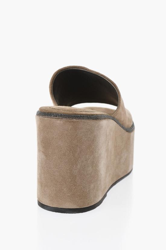  브루넬로 쿠치넬리 뮬/슬리퍼 MZSFG1996 C8491 Brown - BRUNELLO CUCINELLI