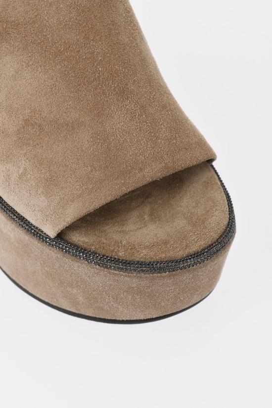  브루넬로 쿠치넬리 뮬/슬리퍼 MZSFG1996 C8491 Brown - BRUNELLO CUCINELLI
