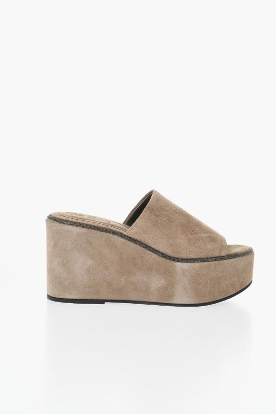  브루넬로 쿠치넬리 뮬/슬리퍼 MZSFG1996 C8491 Brown - BRUNELLO CUCINELLI