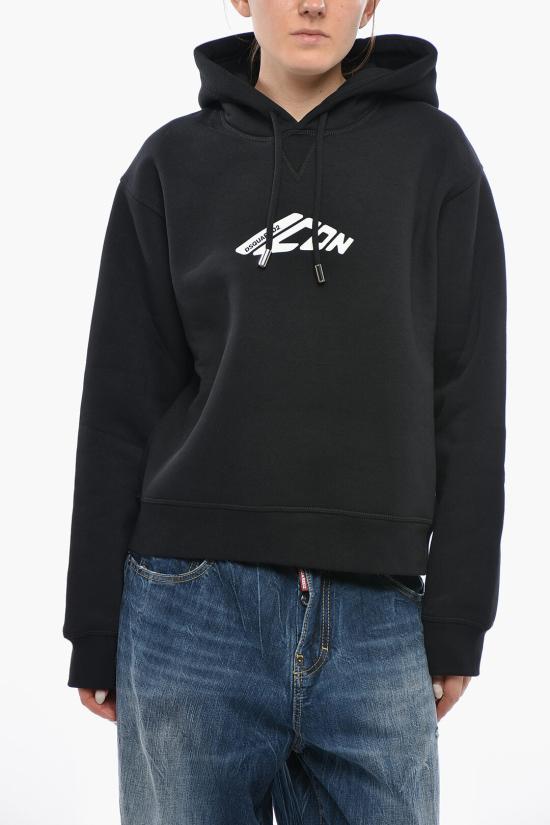  디스퀘어드2 후드 티셔츠 S80GU0106 D25007 900 Black
