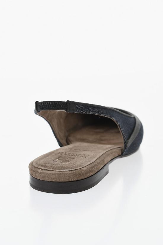  브루넬로 쿠치넬리 플랫 슈즈 MZ12C3001P C001 Blue - BRUNELLO CUCINELLI